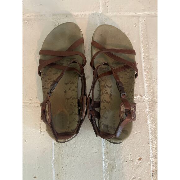 Merrell Women's San Remo Brown Sandals Leather Outdoor Hiking US Size 8 - Picture 1 of 6